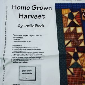 Home Grown Harvest Fabric Panel